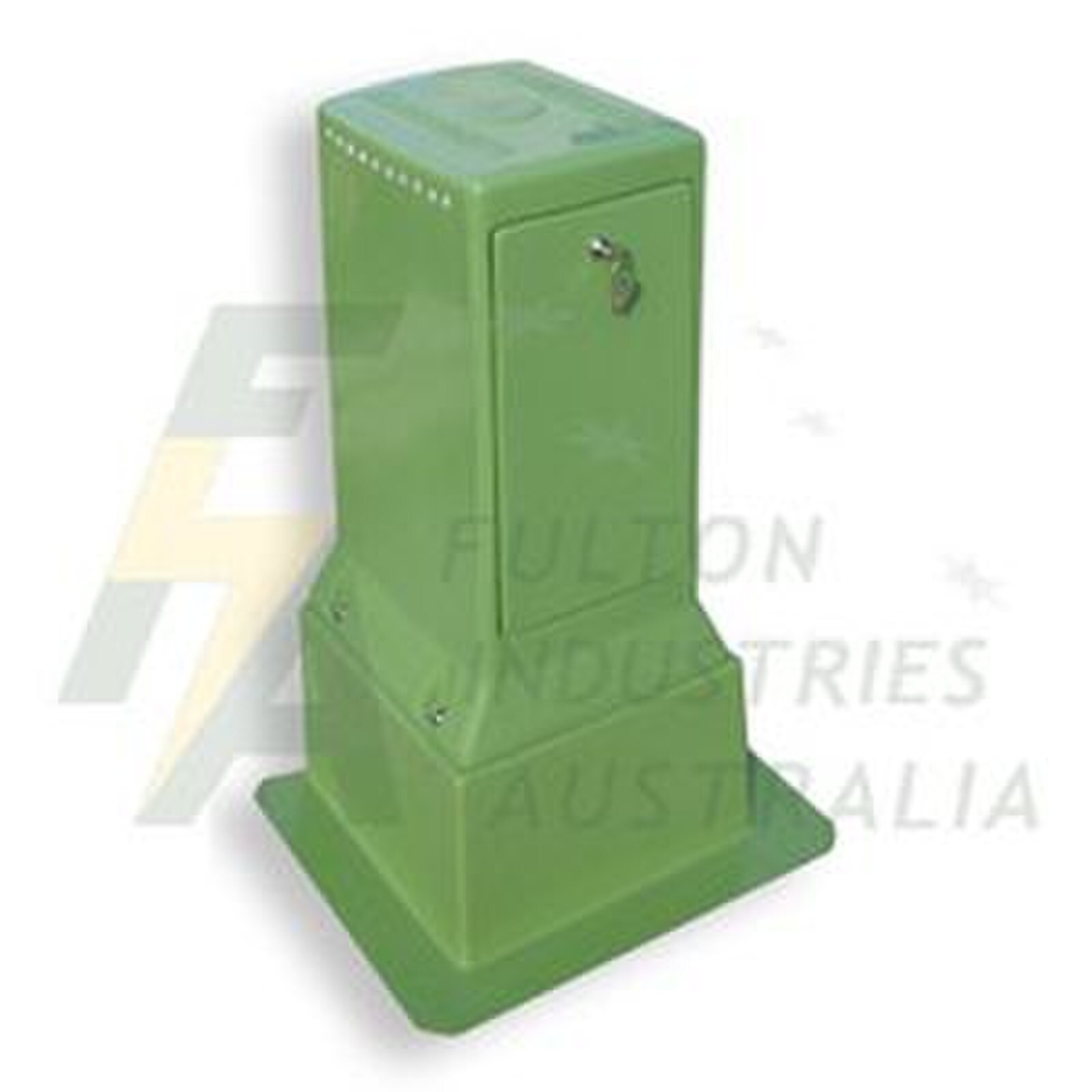 FPB1TV2DG fibreglass green electrical pillar with two doors